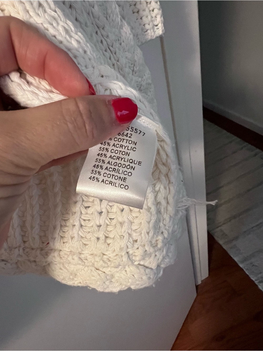 Miracle White Hooded Cable Knit Cardigan - New, Never Worn - Picture 6 of 7